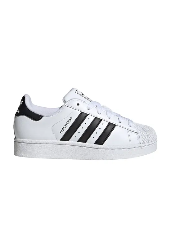 Pantofi sport low-cut Superstar II din piele si piele ecologica - Alb