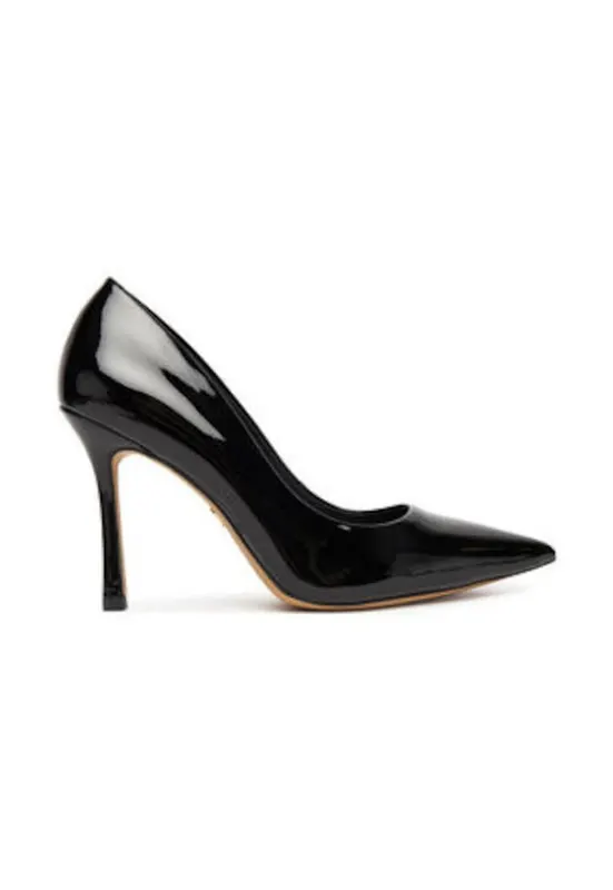 Pantofi dama - toc inalt - piele ecologica - negru
