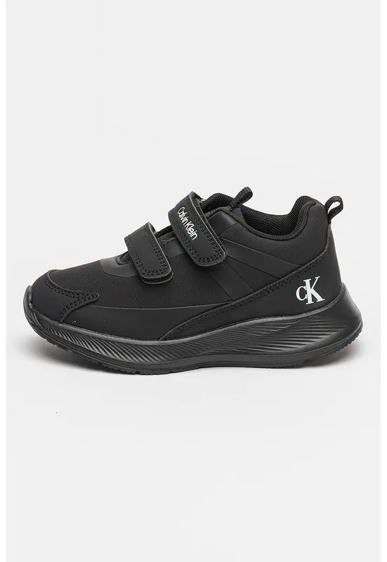 Pantofi sport low-cut cu velcro - Negru