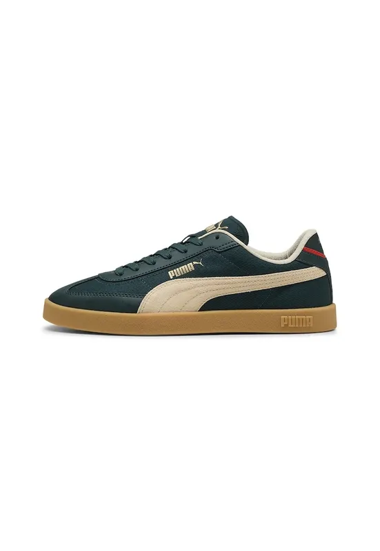Pantofi sport din piele si material textil Club II Era - Verde englez/Crem