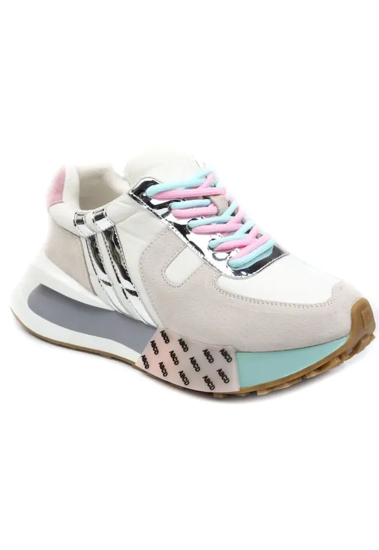 Sneakers dama 3578 - Argintiu