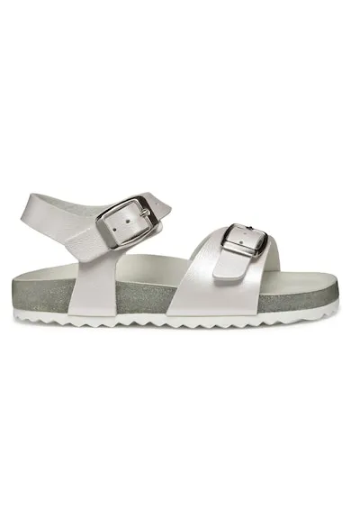 Sandale fete - J558MI-000NF - Piele ecologica - Alb - Alb