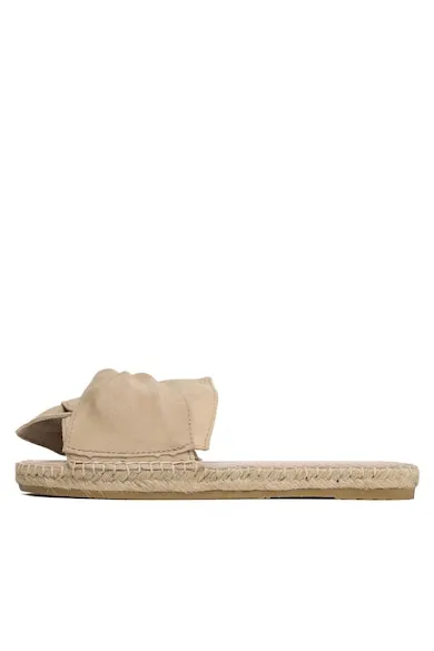 Espadrile dama SANDALS WITH KNOT M 1.1 - Piele naturala - Bej
