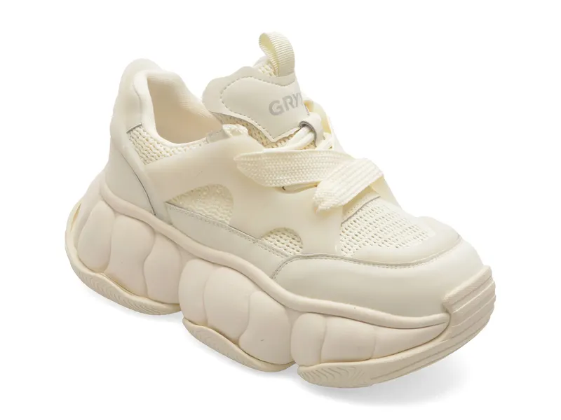 Pantofi sport albi, 25900, din material textil