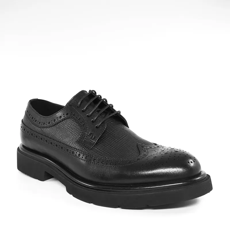 Pantofi derby bărbați Enzo Bertini negri din piele naturală 1780BP8391N — imaginea 2