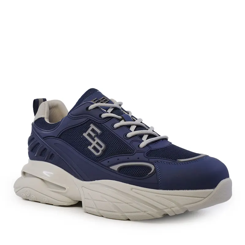 Sneakers bărbați Enzo Bertini bleumarin din piele și textil 3661BP191BL — imaginea 2
