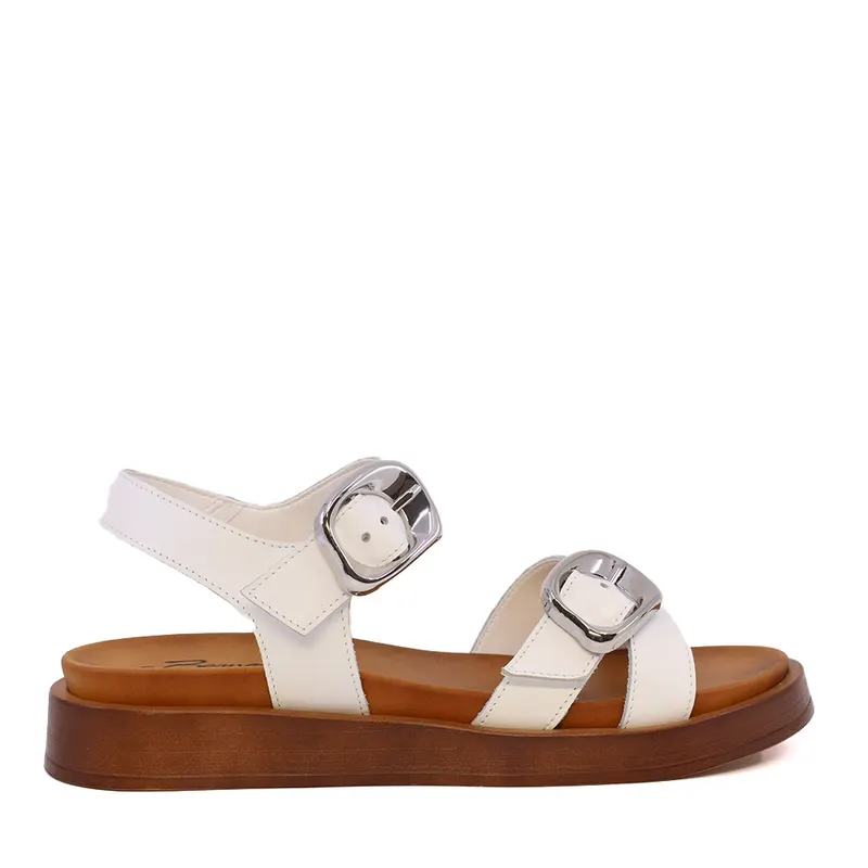 Sandale femei albe din piele 689ds28059a