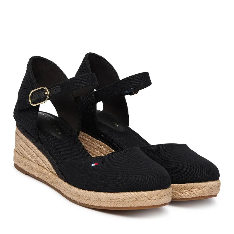 Sandale cu platformă femei Tommy Hilfiger negre 3411DD9233N — imaginea 2