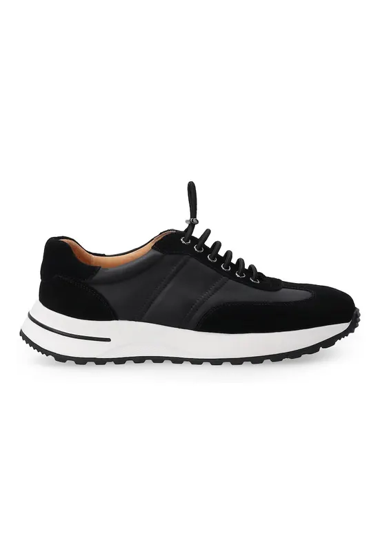 Pantofi sport cu sireturi elastice - Negru