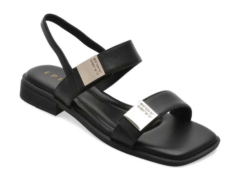 Sandale EPICA negre, 28863, din piele naturala