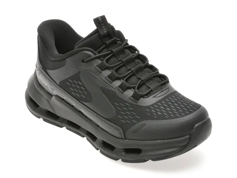 Pantofi sport SKECHERS negri, GLIDE-STEP +, din material textil
