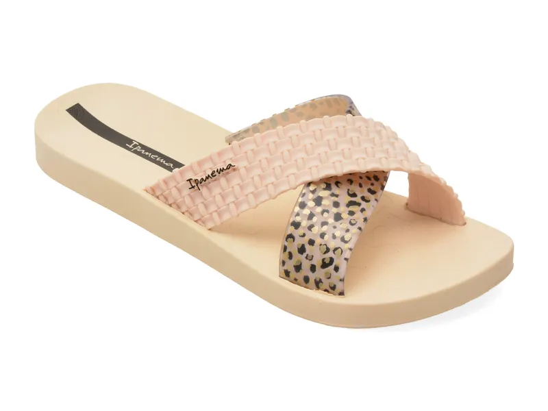 Papuci IPANEMA bej, SENSE SLIDE , din pvc