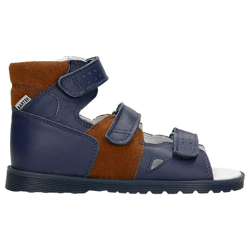 Papuci de casă profilactici bleumarin-maro BARTEK 81804-026
