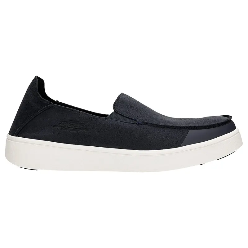Mocasini bărbați bleumarin RELAKS din material MicroPOLYtex