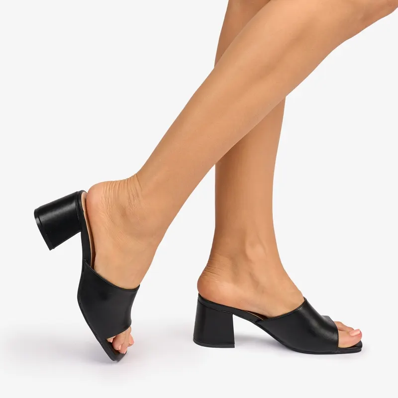 Pantofi eleganti dama din Piele ECOLOGICA Model Simplu CRL1088 CULOARE: Negru