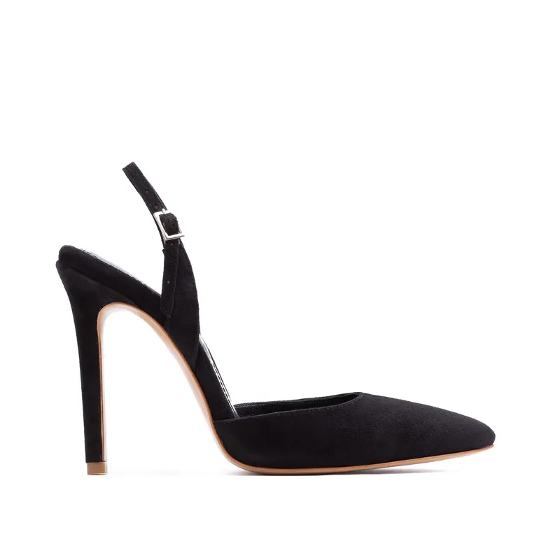 Pantofi Alice Piele Intoarsa, Negri
