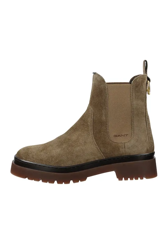 Ghete Chelsea din piele intoarsa Aligrey - Maro taupe deschis