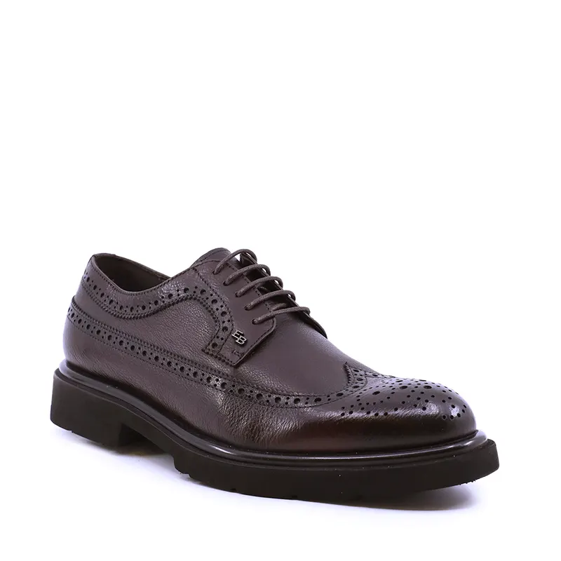 Pantofi derby bărbați Enzo Bertini maro din piele naturală 1780BP8391M — imaginea 2