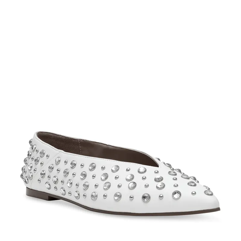 Balerini femei Steve Madden albi cu ștrasuri 1469DBVENECIAA — imaginea 2