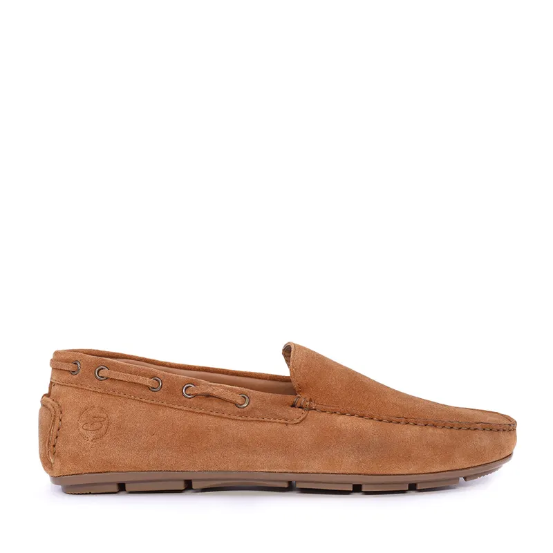 Mocasini bărbați cognac din piele întoarsă 909bm7617vco
