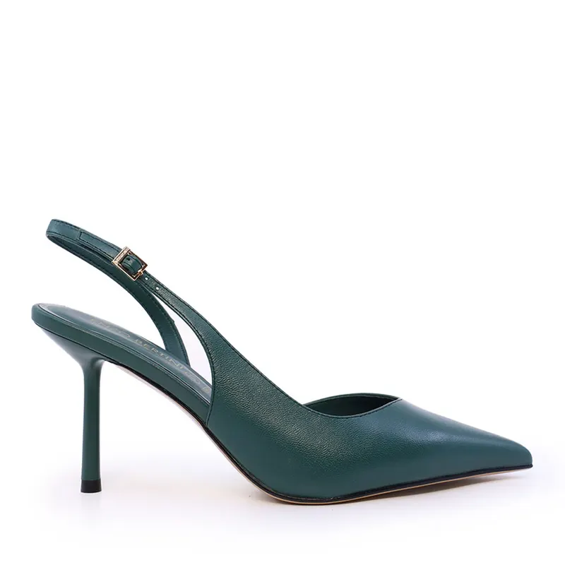 Pantofi stiletto slingback femei Enzo Bertini verzi din piele 2271DD1660V