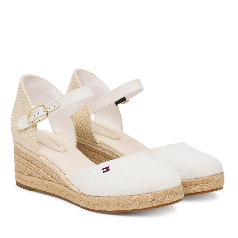 Sandale cu platformă femei Tommy Hilfiger albe 3411DD9233A — imaginea 2