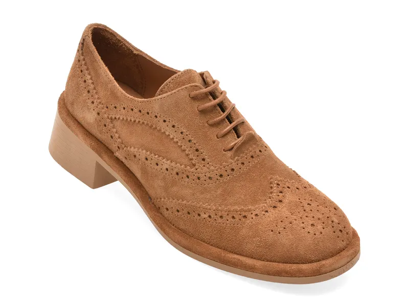 Pantofi IMAGE maro, 3772609, din piele intoarsa