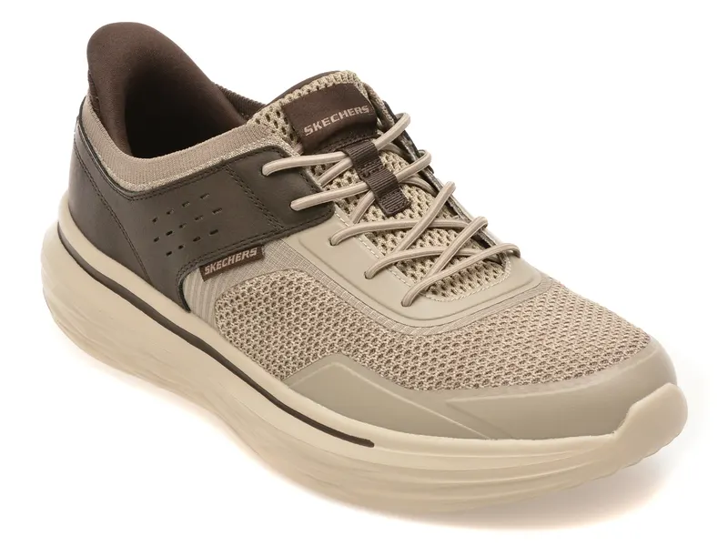 Pantofi sport SKECHERS gri, NEVARRO, din material textil