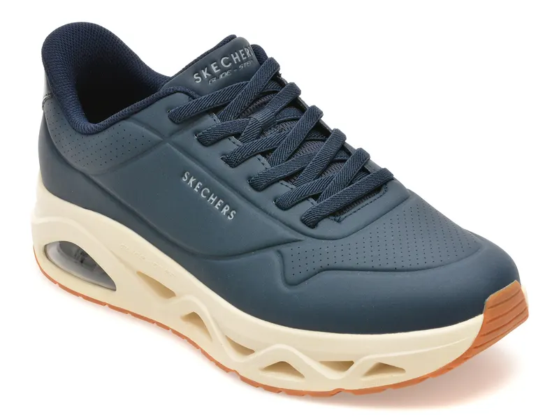 Pantofi sport SKECHERS bleumarin, 183420, din piele ecologica