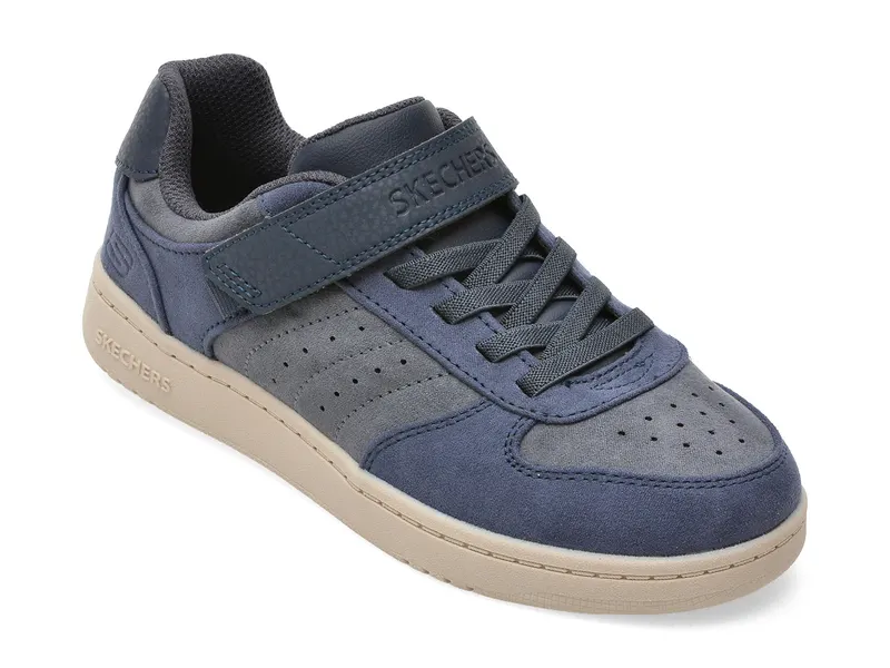 Pantofi sport SKECHERS bleumarin, QUICK STREET, din material textil