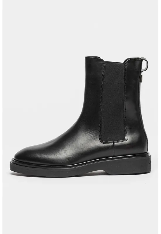Ghete chelsea din piele - Negru