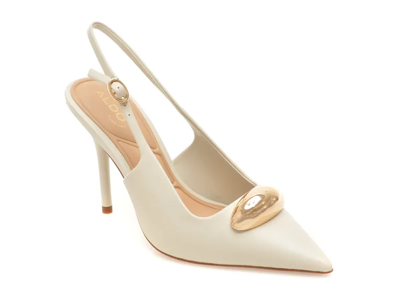 Pantofi eleganti albi, CAMBERLEY 121, din piele naturala