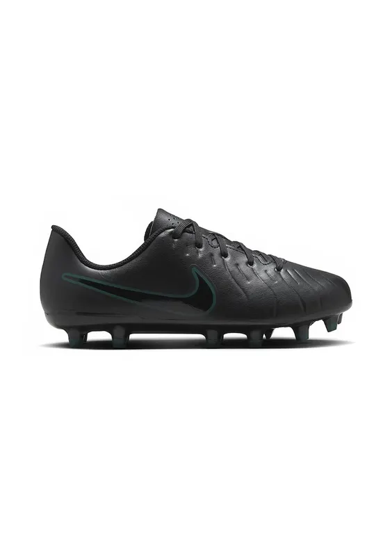 Pantofi de piele ecologica cu crampoane pentru fotbal Legend 10 Club - Negru stins