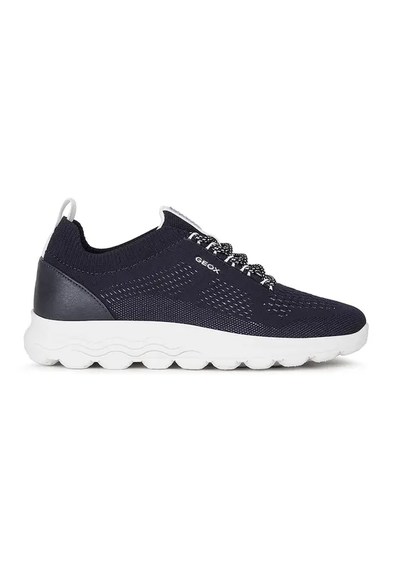 Pantofi sport din plasa tricotata cu detaliu de piele - Bleumarin