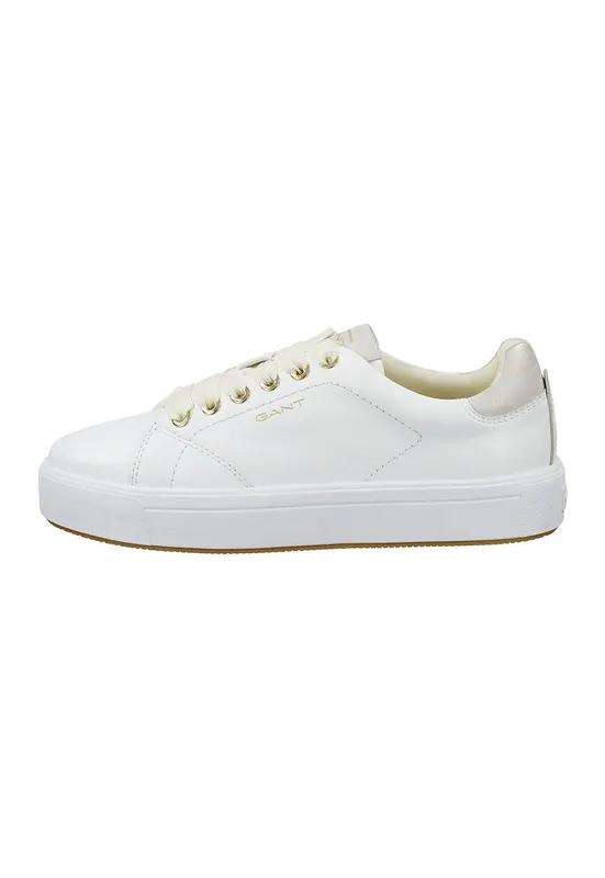 Pantofi sport din piele cu model uni Avino - Auriu/Alb murdar