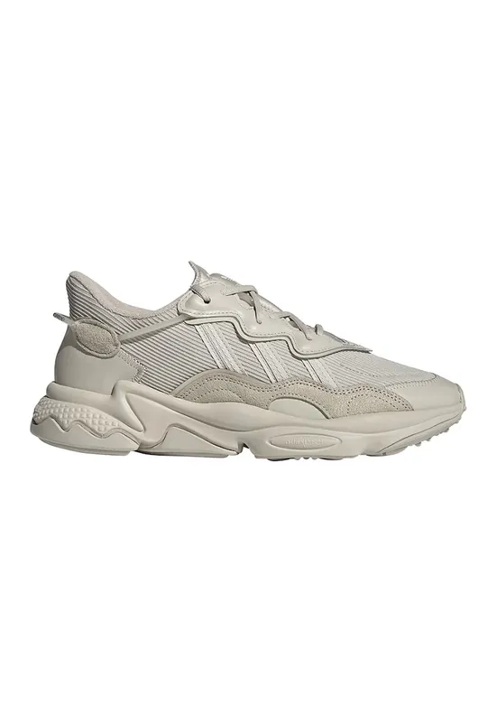 Pantofi sport din plasa cu garnituri din piele ecologica Ozweego - Maro taupe deschis