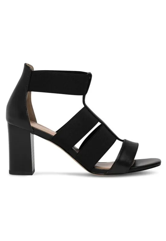 Sandale dama - Textil - Negru - Negru