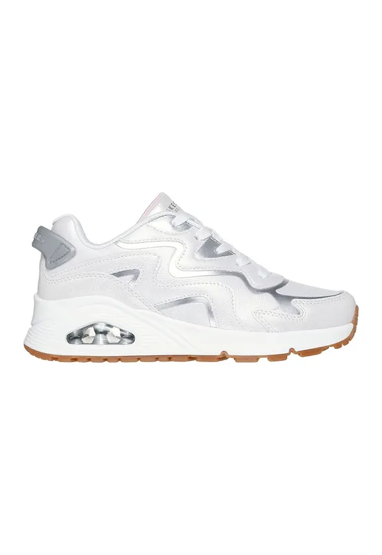 Pantofi sport cu garnituri metalizate - Gri deschis/Alb optic/Caramel