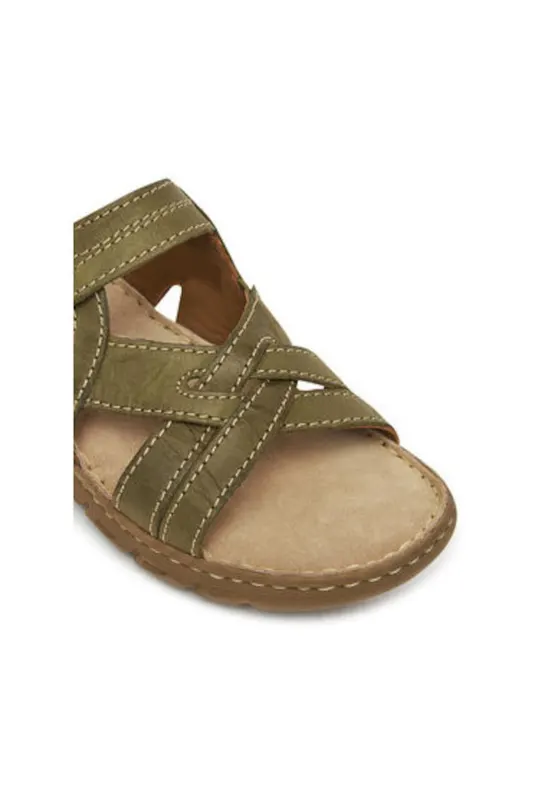 Slapi dama - 76810 - Piele naturala - Kaki