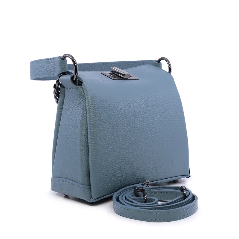 Poșetă satchel femei Enzo Bertini albastră din piele 154POSP3604AZ — imaginea 2