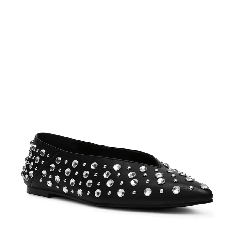 Balerini femei Steve Madden negri cu ștrasuri 1469DBVENECIAN — imaginea 2