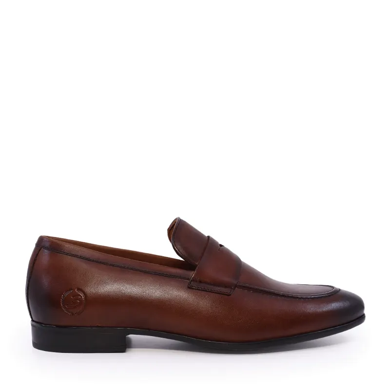 Pantofi loafers bărbați maro din piele 2169BM6300M