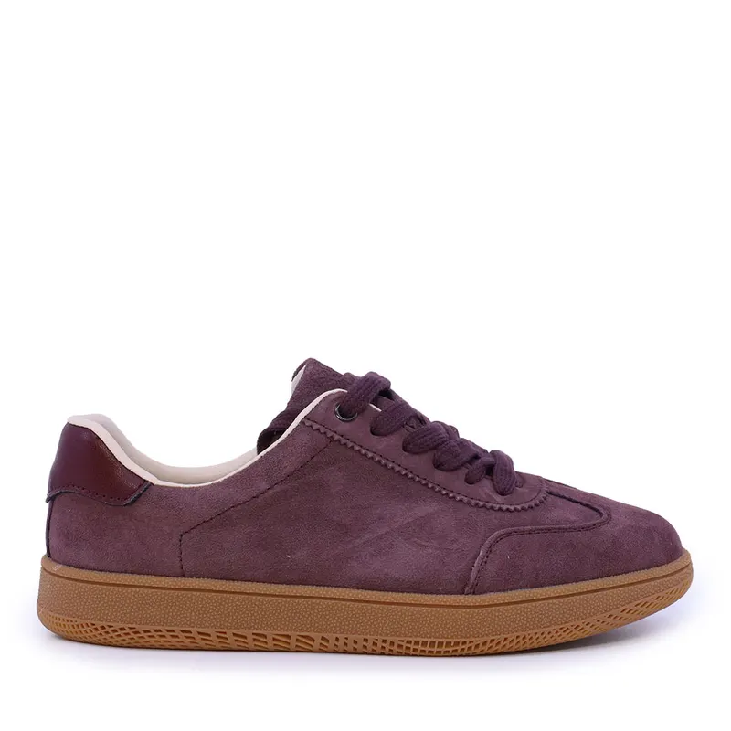 Sneakers femei mov din piele întoarsă 1992DP6655VMO