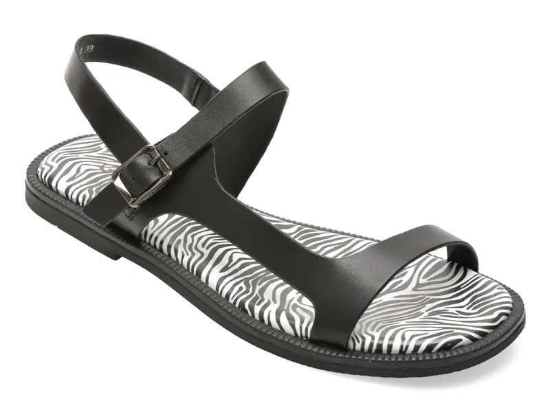 Sandale GRYXX negre, 67735, din piele naturala