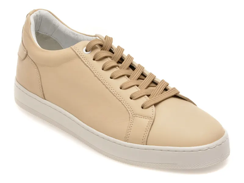 Pantofi sport BITE THE BULLET bej, HRZ09, din piele naturala