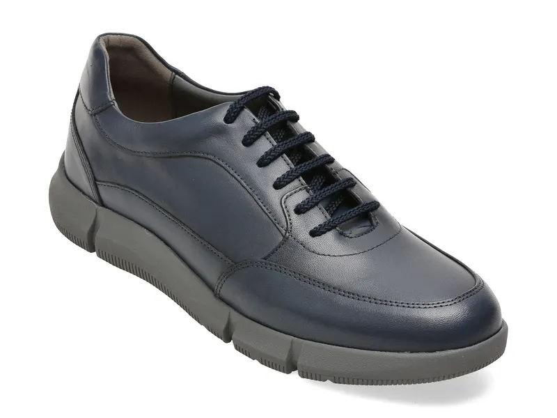 Pantofi sport bleumarin, K76, din piele naturala
