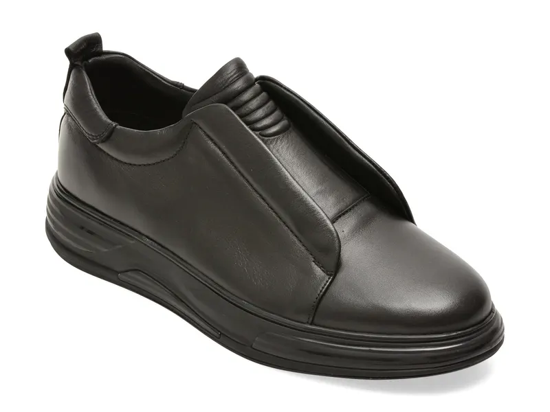 Pantofi negri, 5054, din piele naturala