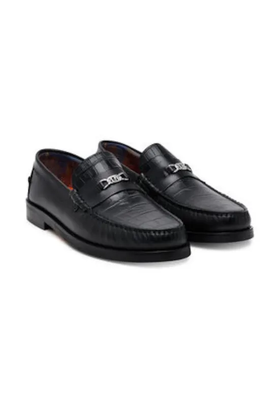 Mocasini barbatesti - 305469175 - piele naturala - negru