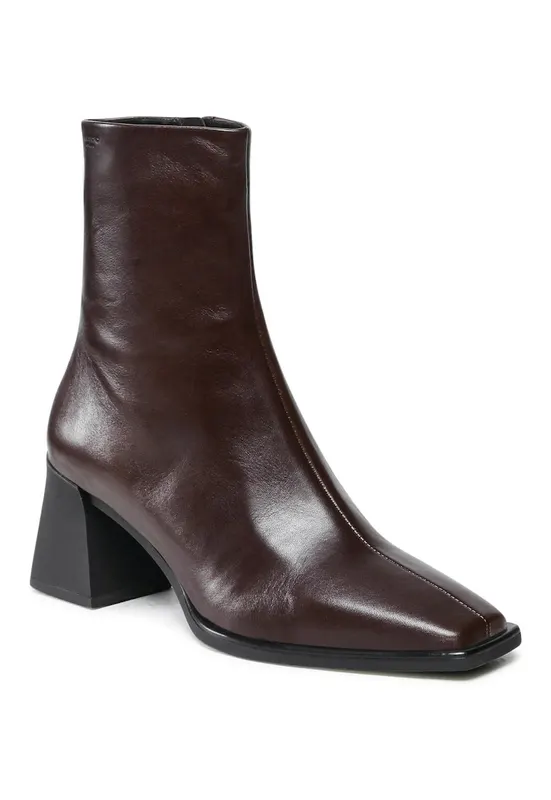 Botine de dama piele naturala maro - Maro