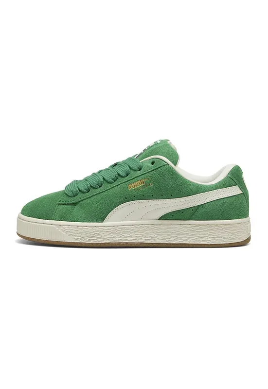 Pantofi sport Suede XL din piele intoarsa cu sireturi de rezerva - Verde